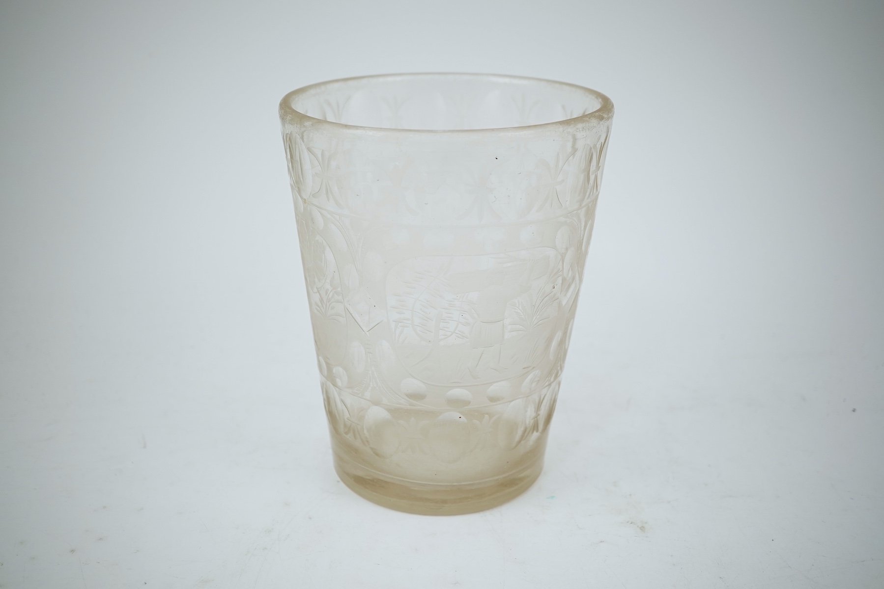 A massive Bohemian 'Four Seasons' beaker, c.1700